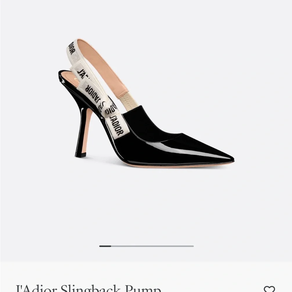 Dior J'Adior Black Slingback Heels Size 37 - Picture 1 of 8